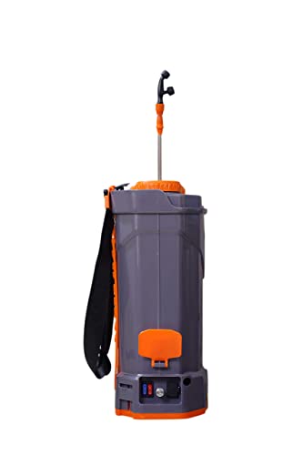 Pad Corp By Padgilwar Corporation Double Bull Battery Operated Sprayer 12Vx14 Strong Tank 18 Liter, 4 Set Of Nozzles, High Pressure Double Motor, 1.7 Ah Fast Charger, Gray, Battery Powered