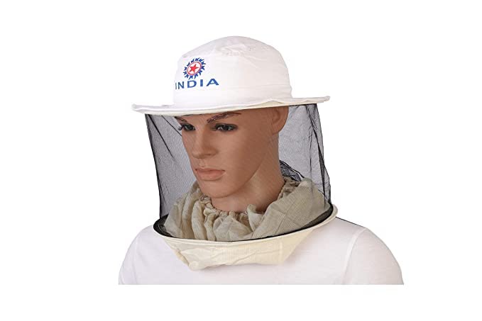INDIGENOUS HONEY Bee Cap Honeybee White Cap Bee Veil for The Protection of Face from A Honey Bee Sting (Pack of 1)