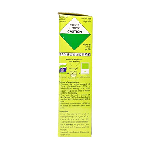 Total 16 gram + Surfactant (500 ml) for wheat