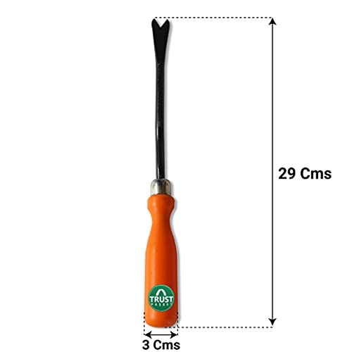 TrustBasket Gardening Hand Tools Set - 5 Pcs (Cultivator, Big and Small Trowel, Weeder, Fork) | Gardening Tools for Home Garden | Durable Plant Tool Kit | Farming Tools