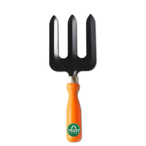 TrustBasket Fork Garden Hand Tools for Loosening and Turning Over The Potting Soil Mix