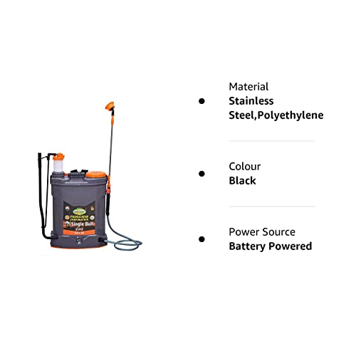 Pad Corp By Padgilwar Corporation Single Bull 2In1 Manual Battery Operated Sprayer Pump 12Volt X 12Amp With 16Ltank Capacity 1.7Amp For Farm & Garden Contains 4 Accessories 6 Months Battery Warranty