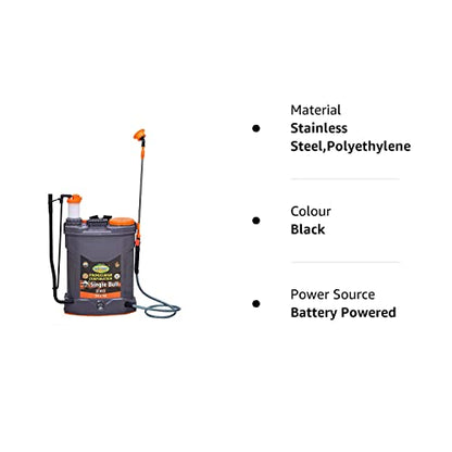 Pad Corp By Padgilwar Corporation Single Bull 2In1 Manual Battery Operated Sprayer Pump 12Volt X 12Amp With 16Ltank Capacity 1.7Amp For Farm & Garden Contains 4 Accessories 6 Months Battery Warranty