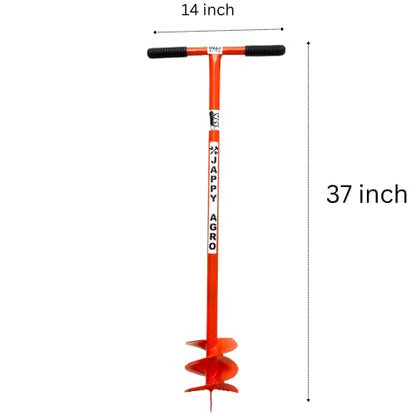 Post Hole Hand Auger, Earth Hole Digger, Use for Coconut Plantation .Banana Plantation .Agriculture Fencing .Nursery &Gardening Plantation and Multipurpose (Daimeter 6 Inch)