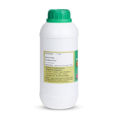 Paripurna Organics Vermiwash Plant Fertilizer 1 Ltr | For All Kind of Plant Liquid Manure Root Growth Promoter