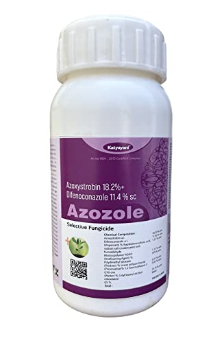 Katyayani Dual Systemic Broad-Spectrum Fungicide with Protective and Curative Action Azoxystrobin 18.2%+ Difenoconazole 11.4% Sc (250 ML)