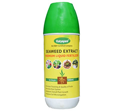 Katyayani Seaweed Extract Water Soluble Liquid | Organic Plant Growth Promoter & Bio-Stimulant | 500ml x 1 |