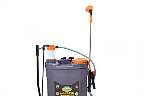 Pad Corp By Padgilwar Corporation Single Bull 2In1 Manual Battery Operated Sprayer Pump 12Volt X 12Amp With 16Ltank Capacity 1.7Amp For Farm & Garden Contains 4 Accessories 6 Months Battery Warranty