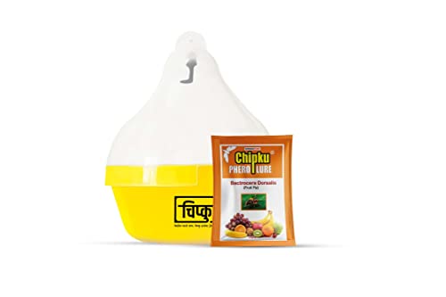 Chipku- Max Plus Pheromone Fruit Fly Trap Mac Phill Trap for with Fruit Fly pheromone Lure (bactocera Dorsalis) for Fruit Crops Pack of 50