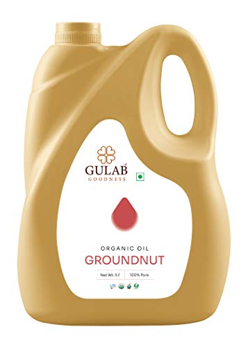 Gulab Organic Filtered Groundnut Oil/Peanut Oil - 5 Litre