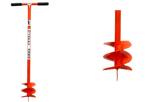 Post Hole Hand Auger, Earth Hole Digger, Use for Coconut Plantation .Banana Plantation .Agriculture Fencing .Nursery &Gardening Plantation and Multipurpose (Daimeter 6 Inch)
