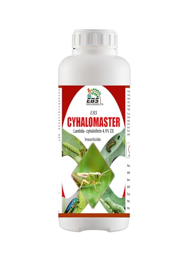 EBS CYHALOMASTER Lambda Cyhalothrin 4.9 रोपांसाठी आणि घराच्या बागेत बोंडअळीच्या नियंत्रणासाठी कापूसच्या बोंडातील बोंड आणि भातामधील लीफ फोल्डर 1 लिटर