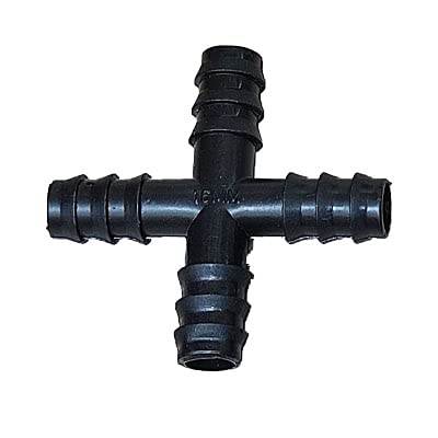 Pinolex® 4 Way Splitter 16mm Connector for Lawns Drip Irrigation Pipe Leakproof (Pack of 10)