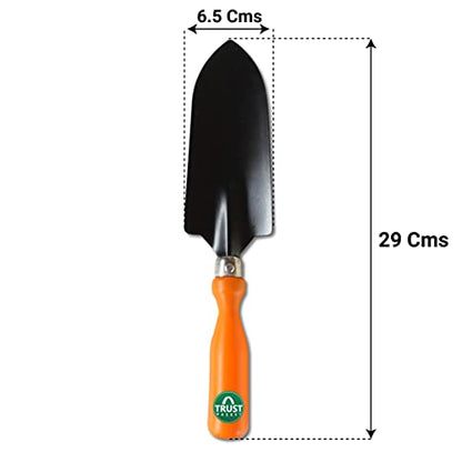 TrustBasket Gardening Hand Tools Set - 5 Pcs (Cultivator, Big and Small Trowel, Weeder, Fork) | Gardening Tools for Home Garden | Durable Plant Tool Kit | Farming Tools