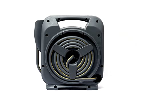 PAD CORP by PADGILWAR CORPORATION Rolling Hose Reel Retractable Hose Reel Portable Garden Hose Reels, 8 Function Sprayer Nozzle with 12M Hideaway Hose Reel for Gardening