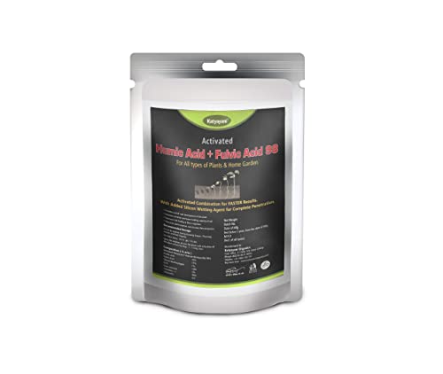 Katyayani Activated Humic Acid + Fulvic Acid 98% Super Fertilizer for All Plants Flower Vegetable Fruit 100% Organic for Home Garden Nursery & Agriculture Use Growth Stimulator (800 Gram (Set of 1))
