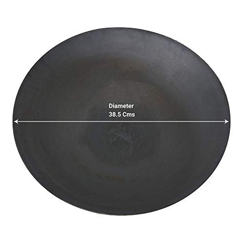 TrustBasket Heavy Gauge Campfire Bowl for Outdoor Garden Use, Outdoor Camping, Barbeque Making with Round Iron Stand - Black