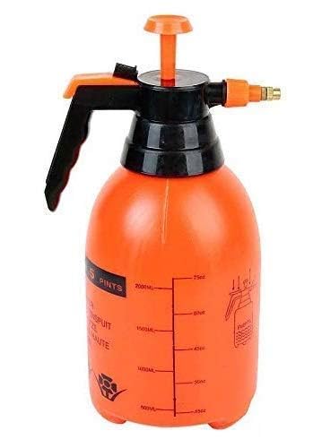 Garden Pump Pressure Sprayer Bottle - 2 Liter Water Mister Spray Bottle Can for Herbicides, Pesticides, Fertilizers, Plants Flowers (Pack of 2, Orange)