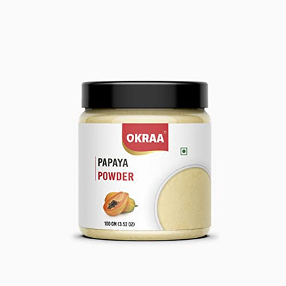 OKRAA Papaya Fruit Powder - 100 GM / (Natural Spray Dried Papaya)