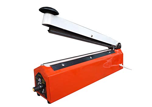 Royal 250mm 10”Inch Heat Packaging Sealing Machine,Polythene,Packing,Plastic Bag Pouch Impulse Sealer For Packaging,Seal For Table Top With Extra 2 Elements And 1 Teflon Cloth