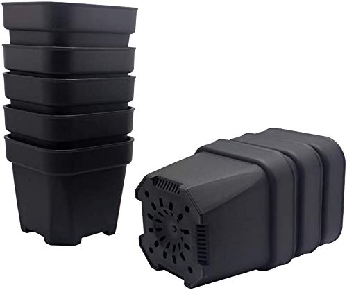 MosQuick® 3 inches Nurser y3 inch Plastic Nursery Seed Seedling Germinating Pots Cup Set Plant Pot, Set of 25 Pcs (Black)