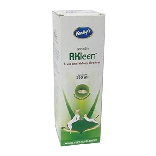 Pawsively Pet Care द्वारा Venky's RKleen लिवर और किडनी क्लींज़र एनिमल फीड सप्लीमेंट 200ml कुत्ते और बिल्ली के हेल्थ सप्लीमेंट के लिए