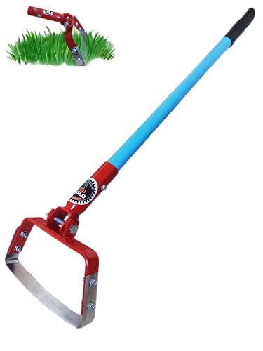 REDBUILD™ Heavy Duty Hand Weeder with Handle (5 Feet Handle) | Manual Weeder for Agriculture | Weed Remover | Weed Removal Equipment | Agriculture Tools for Farming | Stirrup Hoe
