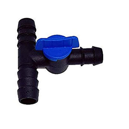Pinolex® 16MM Drip T Connector with Tap, Drip Irrigation Accessories (Pack of 10)