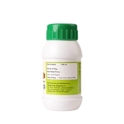 Paripurna Organics Neem Oil For Plant 100 ml | Neem Oil effective for Plant & Garden, agricultural sprayers use for Plants Insects pesticides