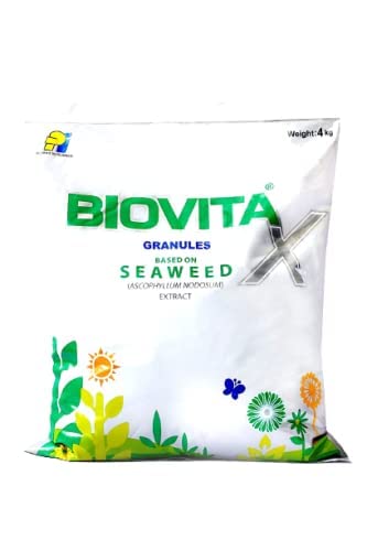 PI Industries Organic BIOVITA Granules Seaweed Concentrate Plant Growth Regulator for Home Garden & Plants- All in One Plant Food- Balanced Plant Nutrition. (4KG)