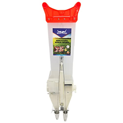 Balwaan Agricultural Manual Seeder S-2 | Double Barrel Hand Operated Seeding Tool | Plant Seeder, for Sowing Seeds and applying Fertilizer