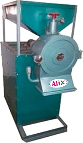 Alix Fully Automatic 2 in 1 Pulveriser / Pulverizer Atta Chakki Machine (Semi-Commercial Grinder / Commercial Flourmill) Stainless Steel Single Phase 220V (10 HP)