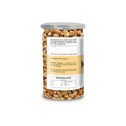 Berries And Nuts Naturally Dried Mulberries | Naturally Sweet Dried Mulberry | 480 Grams | 3 Bottles of 160 Grams