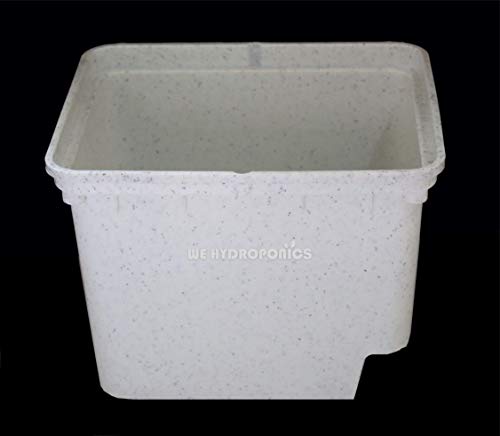 WE Hydroponics Dutch Bucket -1pc, Hydroponic Bucket for Growing Plants, Color : Granite White
