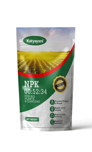 कात्यायनी NPK 00 52 34 मोनो पोटॅशियम फॉस्फेट वनस्पती, बाग आणि सर्व पिकांसाठी पाण्यात विरघळणारे खत (970 ग्रॅम)