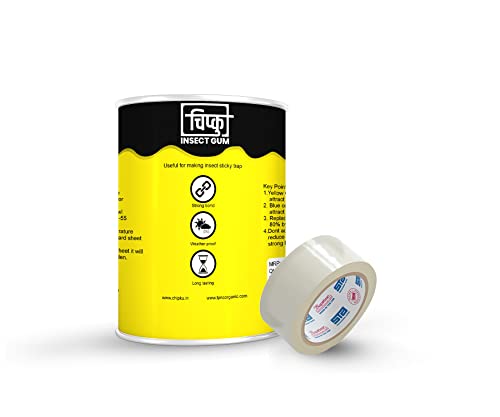 Chipku - Tree Coating Insect Gum Insect Glue for Tree Coating with Wrapping roll Tree Banding Sticky Gum Combo (Pack of 100 Gram with 1 roll)