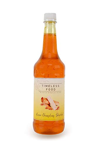 Timeless Food : Chandan Kesar Sharbat, Sandalwood Saffron Syrup [Containing Natural Sandalwood & Kesar, 750 ML]