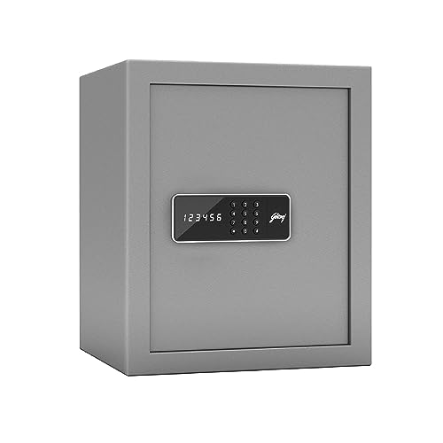 Godrej Forte Pro 40 Litres Digital Electronic Safe Locker for Home & Office with Motorized Locking Mechanism (Light Grey)