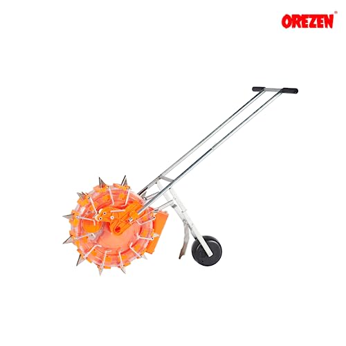 OREZEN Agricultural Manual Seeder | 12 Teeth Seeder | Hand Push Type Seed Machinery | Seed Drill | Seed Planting