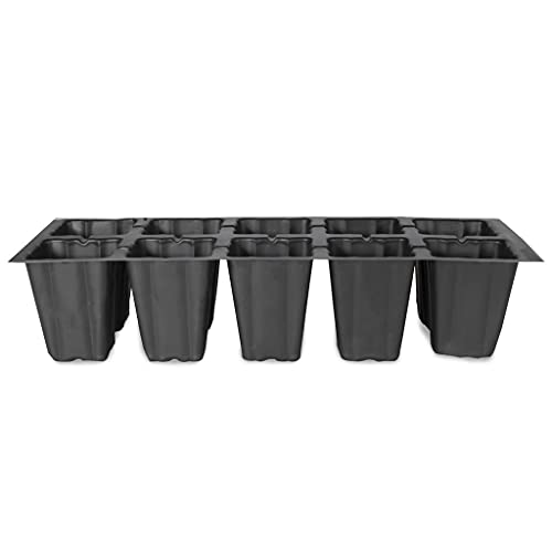 TrustBasket 10 Cavity Seedling Cups (Pack of 10) Plastic Plants Nursery Seedlings Starter Cups/Seed Germination Tray for The Primary Germination for Seeds.