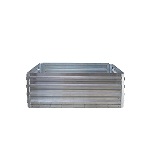 TrustBasket Heavy Duty 0.5 GSM Galvanized Raised Garden Beds Metal Elevated Planter Box Steel Large for Terrace Garden Plants- Grow Vegetables, Flowers, Herbs for Gardening Bed (40 inch)