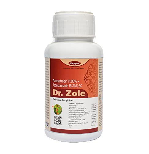 Katyayani Azoxystrobin 11 % + Tebuconazole 18.3 % SC Systemic Fungicide Powerful Broad Spectrum Control Early Blight Late Blight Yellow Rust Disease New Generation Fungus Control (250 ML(Set of 1))