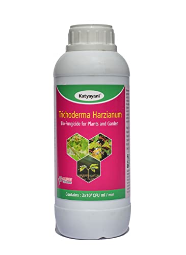 Katyayani Trichoderma Harzianum Bio Fungicide ( 2 x 10^8 CFU ml/min) | 1L | With Silicon Spreader For Plants and Home Garden | For soil & seed-borne diseases | Eco-friendly Organic Liquid Fungus control | 1 X 1L |
