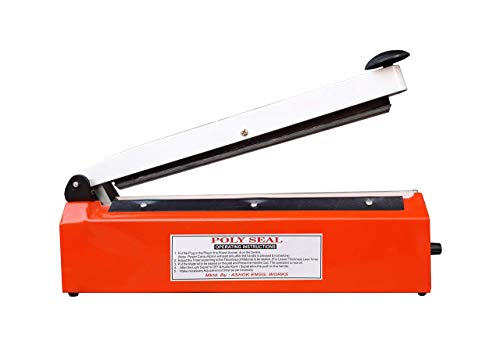 Royal 250mm 10”Inch Heat Packaging Sealing Machine,Polythene,Packing,Plastic Bag Pouch Impulse Sealer For Packaging,Seal For Table Top With Extra 2 Elements And 1 Teflon Cloth