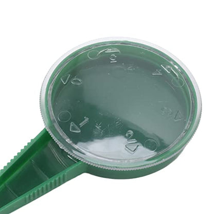 Seed Dispenser, Plastic Reusable Easy to Clamp Spread Evenly Seed Planter 5 Gear Green Planter 2Pcs Red Seeder Handheld Seed Spreader with 2 Transplanting Tools for Flowers Lettuce