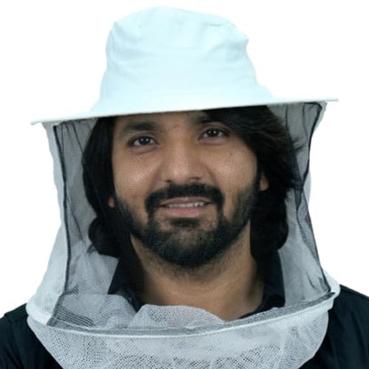 ANP BEE Honey Bee Veil for Beekeepers I Protect Face from Honey Bee Stings I Breathable & Comfortable Bee Veil I Made with Durable Material I Essential Beekeeping Tool I White (1)