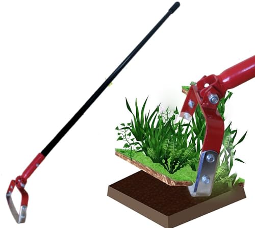 REDBUILD™ Heavy Duty Hand Weeder with Handle (5 Feet Handle) | Manual Weeder for Agriculture | Weed Remover | Weed Removal Equipment | Agriculture Tools for Farming | Stirrup Hoe
