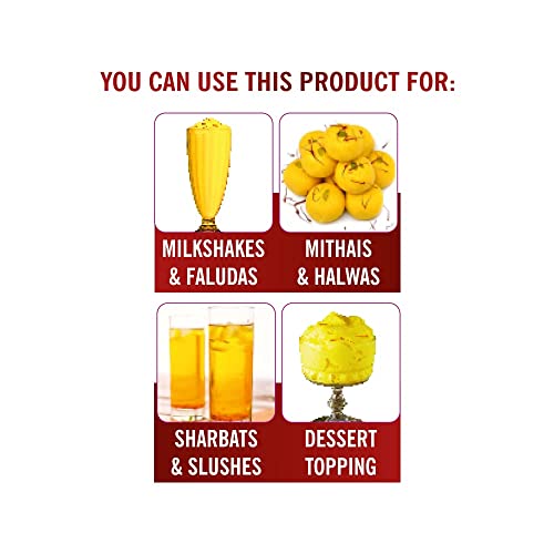 NOBLE Kesar Natural Saffron Extract Flavored Syrup For Cocktails, Mocktails, Milkshakes, Juices, Beverages And More, Non Alcoholic Mix - 750 ml, (Pack of 1)