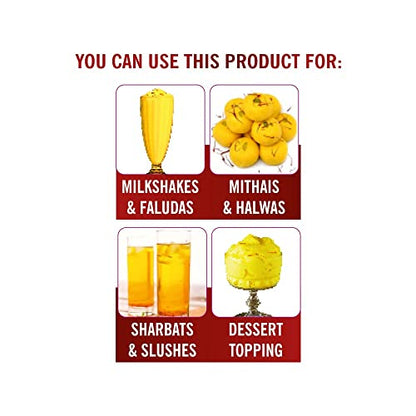 NOBLE Kesar Natural Saffron Extract Flavored Syrup For Cocktails, Mocktails, Milkshakes, Juices, Beverages And More, Non Alcoholic Mix - 750 ml, (Pack of 1)