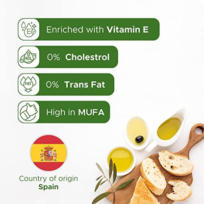 Figaro Olive Oil- Pure Olive Oil-Daily Cooking Oil- Perfect for Indian Dishes- Curries, Gravy- Imported from Spain- 1L Tin
